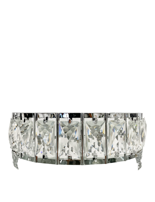 MEDIUM SILVER ROUND BLING STAND
