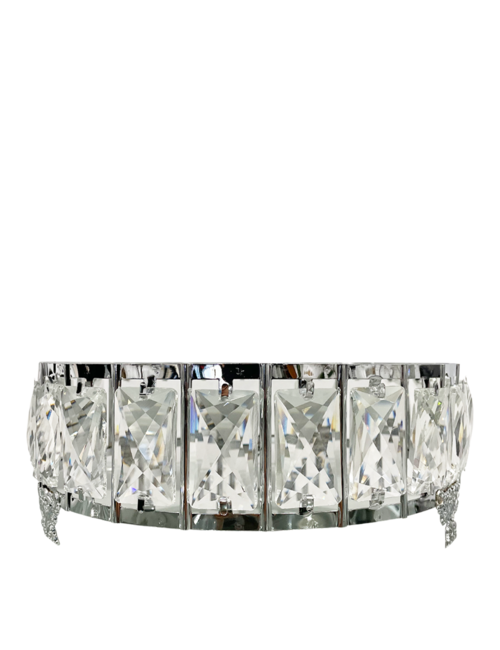 MEDIUM SILVER ROUND BLING STAND