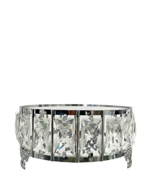 SILVER SILVER ROUND BLING STAND