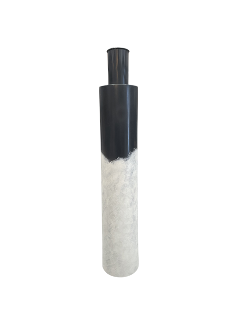 101Cmh White / Black Bottle Vase