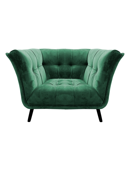 Arlo 1 Seater Deepforest Velvet Buttoned Sofa