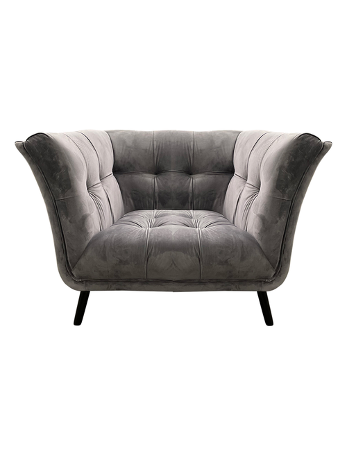 Arlo 1 Seater Pirate Velvet Buttoned Sofa