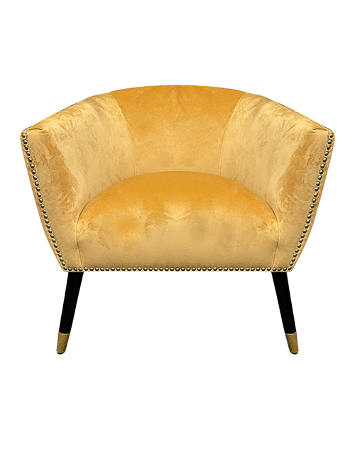 ELISE CHAIR IN GOLD VELVET