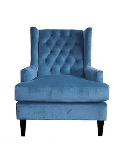 Hudson Armchair In Dark Aqua Velvet