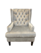 Hudson Armchair In Silver Grey Velvet