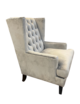Hudson Armchair In Silver Grey Velvet
