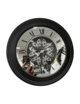 80CMD BLACK/SILVER MIRROR COG CLOCK
