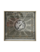 80CMSQ GREY SQUARE COG CLOCK