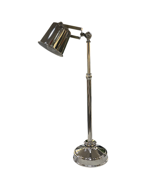 62CMH SILVER PIVOTING TABLE LAMP
