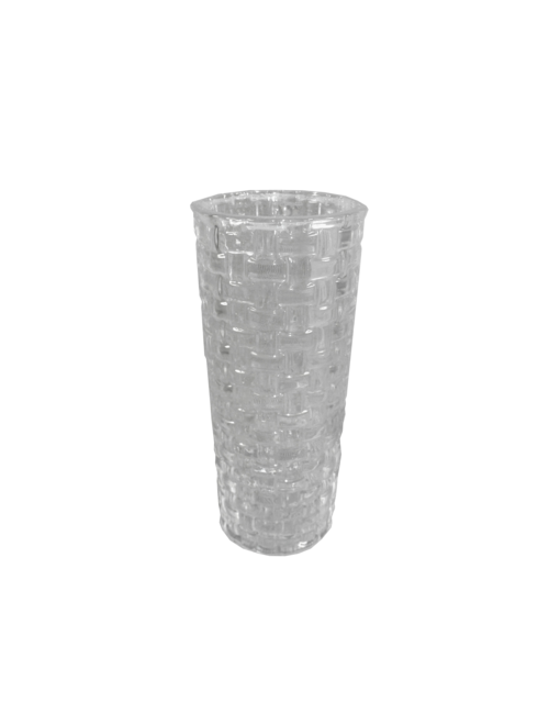 Small Cyl. Vase With Weave Pattern