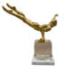 GOLD MAN ON ONE ARM STATUE