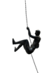 Left Hand Up Climbing Man
