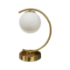 GLASS BALL ON ROUND STEM TABLE LAMP