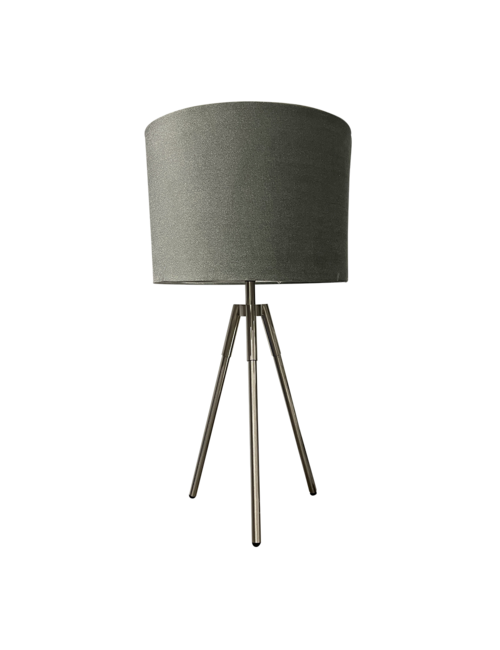 Silver + Grey Tripod Crew Table Lamp