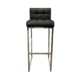 Stainless Steel And Black Pu Bar Stools