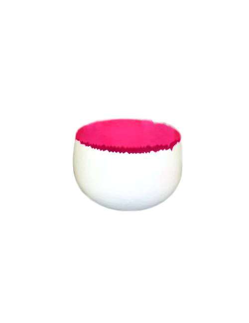 HOT PINK AND WHITE BOWL