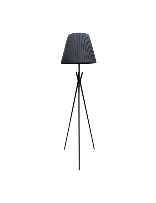 BLACK TRIPOD FLOOR LAMP W/ BLACK SHADE