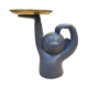 Grey Monkey Holding Gold Tray