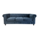 Velvet Chesterfield 3 Seat - Jeans Blue