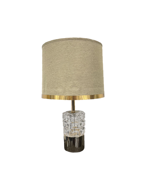 GOLD GLASS STEM TABLE LAMP