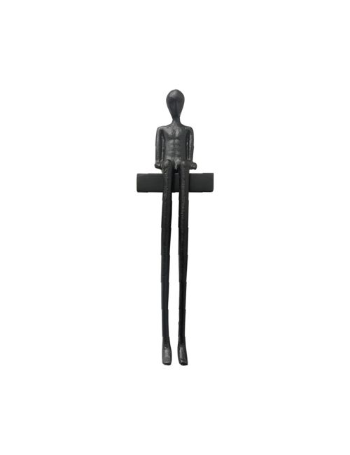 Sitting Long Legged  Man On Platform