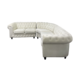 White Velvet Chesterfield Corner Suite