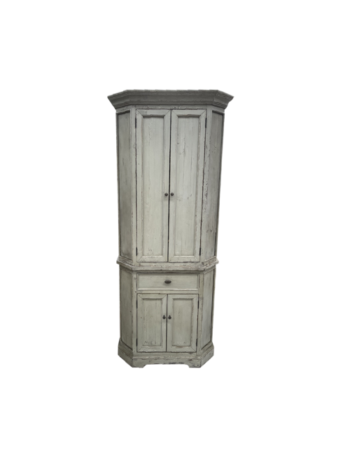 220CM AGED GREEN STORAGE CABINET