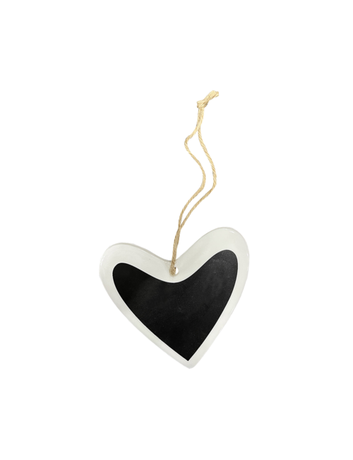 HEART PORCELAIN CHALKBOARD HANGER