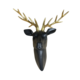 BLACK DEER HEAD WITH GOLD ANTLERS