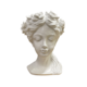 LADY WITH HALF HEAD ROSE PLANTER - WHITE