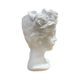 LADY WITH HALF HEAD ROSE PLANTER - WHITE