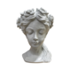 LADY WITH HALF HEAD ROSE PLANTER - GREY