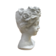 LADY WITH HALF HEAD ROSE PLANTER - GREY