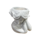 Lady Planter With Arms By Head - Grey