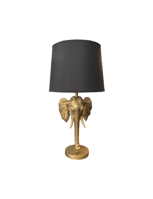 GOLD/BLACK ELEPHANT TABLE LAMP