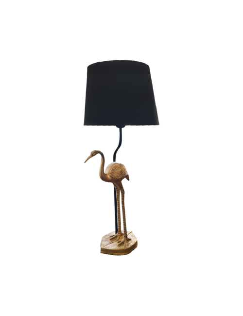 GOLD/BLACK CRANE TABLE LAMP