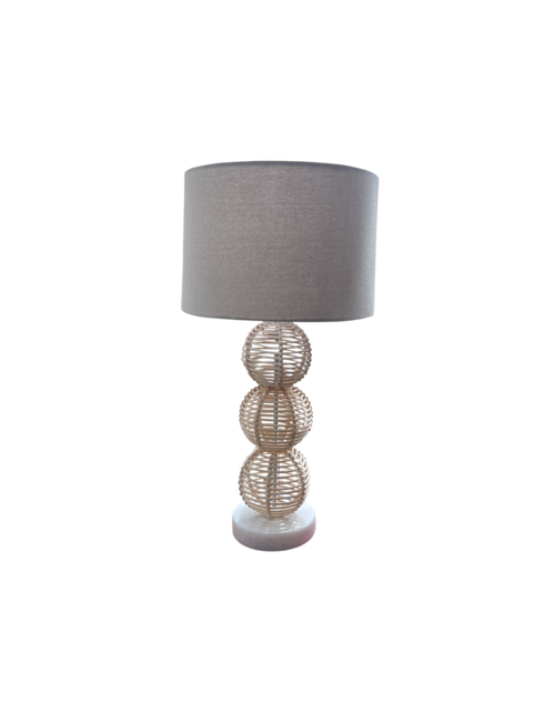 RATTAN BALL TABLE LAMP