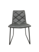 BLACK FAUX LEATHER DINING CHAIR
