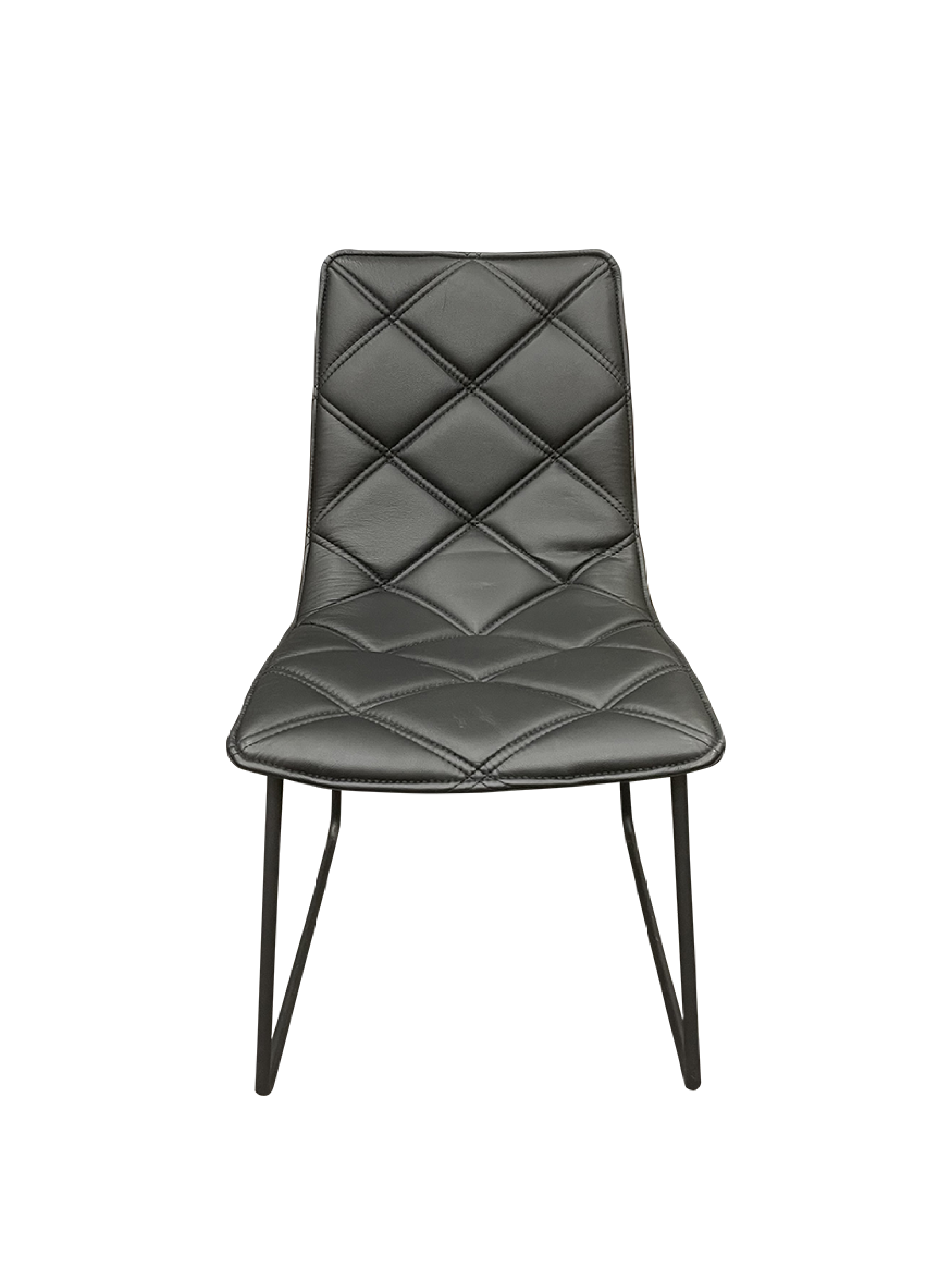 BLACK FAUX LEATHER DINING CHAIR - Furniture-Dining Room Furniture ...