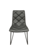 BLACK FAUX LEATHER DINING CHAIR