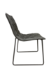 BLACK FAUX LEATHER DINING CHAIR