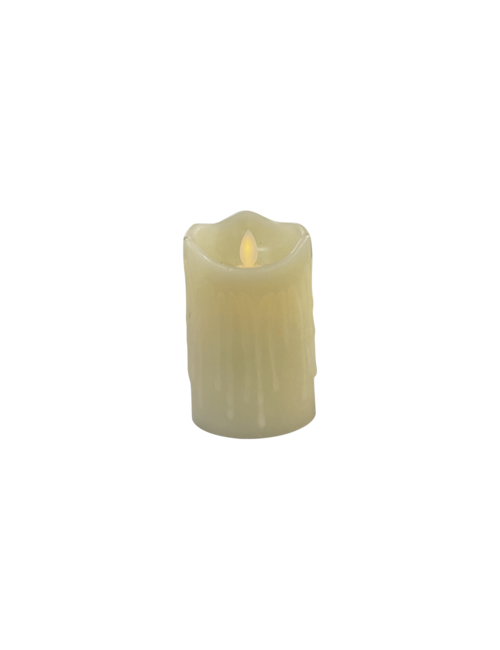 12CMH LARGE CREAM LED WAX CANDLE