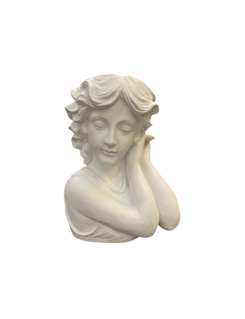 Lady Planter With Arms By Head - White