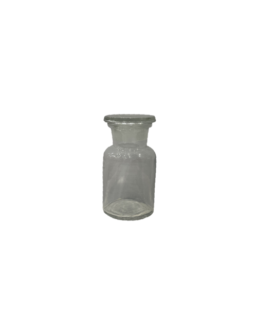 MED FLAT TOPPED GLASS BOTTLE