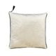 Ivory Velvet Piped Cushion With Tassle