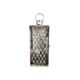 LARGE CRISS CROSS SILVER METAL LANTERN