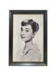 YOUNG BLACK AND WHITE AUDREY BLACK/GOLD FRAMED ART