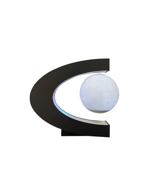 4 Inch Floating Moon In Half Ring
