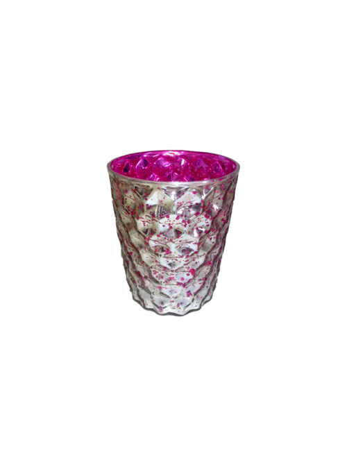 LGE ANTIQUED PINK TEALIGHT