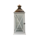 LARGE WHITE WOOD TRIANGLE WINDOW LANTERN